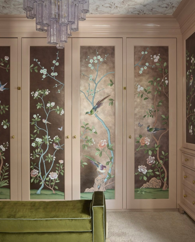Wallpaper birds green